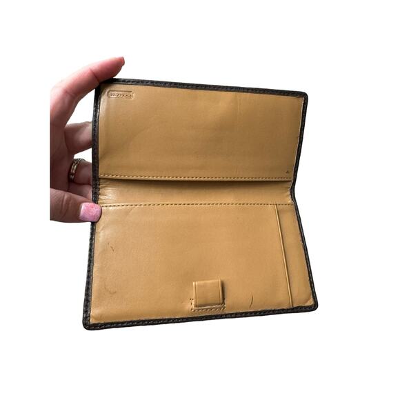 Coach Khaki Park Signature Turnlock Checkbook Wallet - Picture 7 of 7